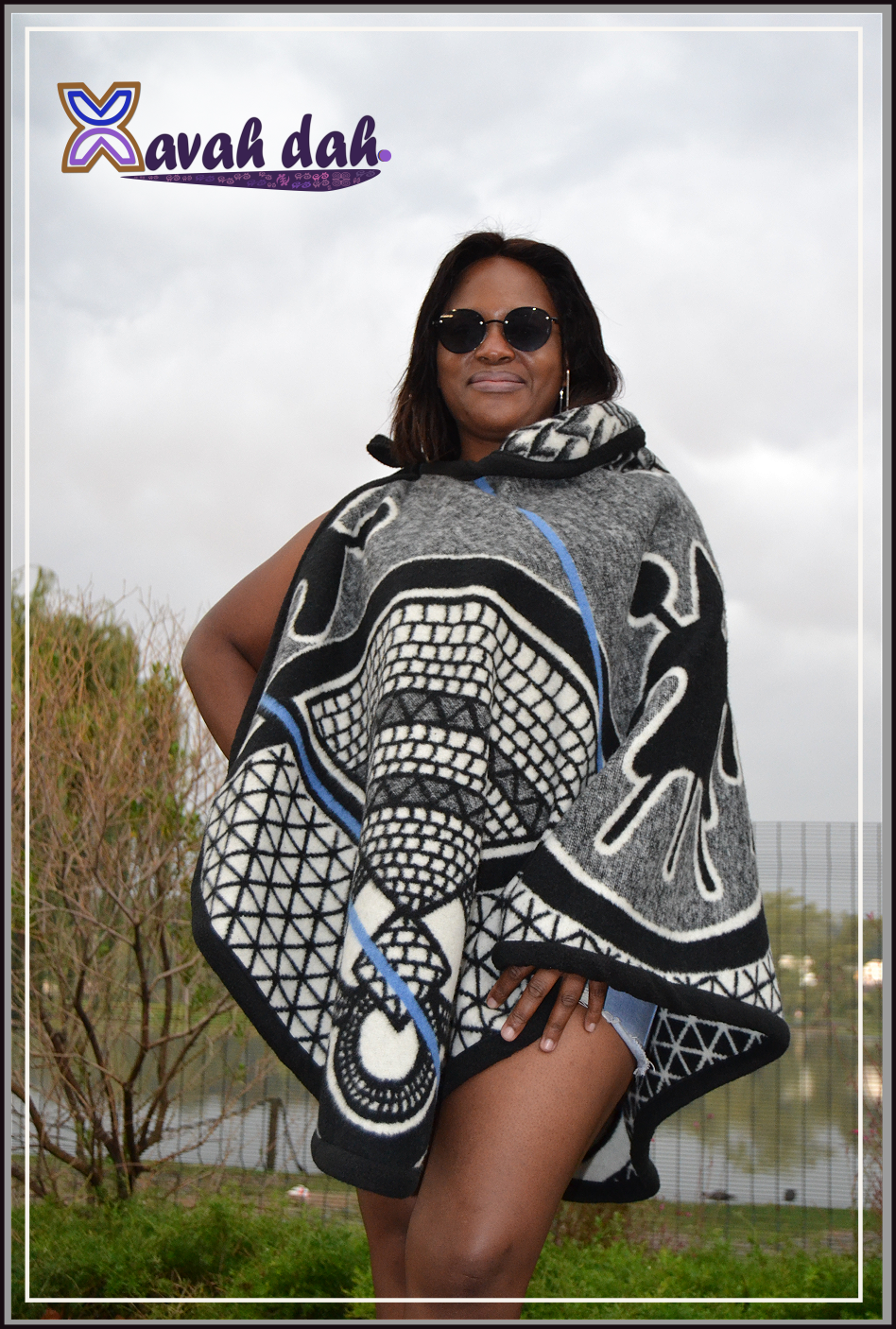 Kharetsa "Gladiator" Basotho Blanket Poncho/ Throw