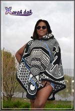 Load image into Gallery viewer, Kharetsa &quot;Gladiator&quot; Basotho Blanket Poncho/ Throw
