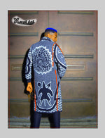 Load image into Gallery viewer, Custom Basotho Blanket - Jaguar Jackets (Kharetsa) Long Jacket
