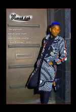 Load image into Gallery viewer, Custom Basotho Blanket - Jaguar Jackets (Kharetsa) Long Jacket
