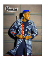 Load image into Gallery viewer, Custom Basotho Blanket - Jaguar Jackets (Kharetsa) Long Jacket
