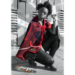 Poncho/ Throw - "Gladiator - (Red) - Basotho Blanket