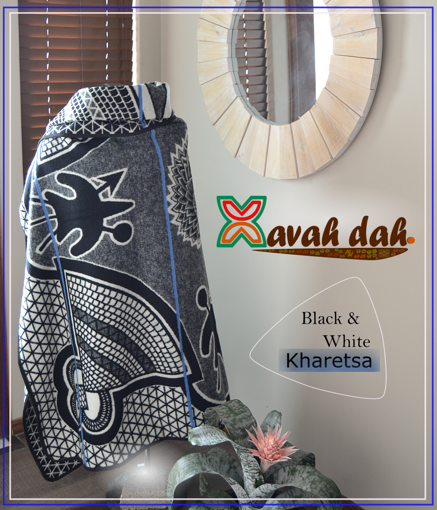 Basotho Blanket - Kharetsa (Black n White)