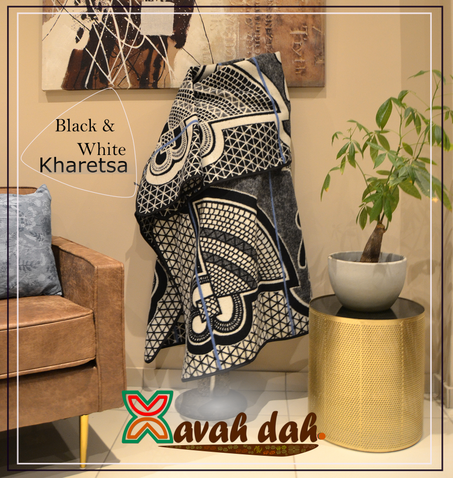 Basotho Blanket - Kharetsa (Black n White)