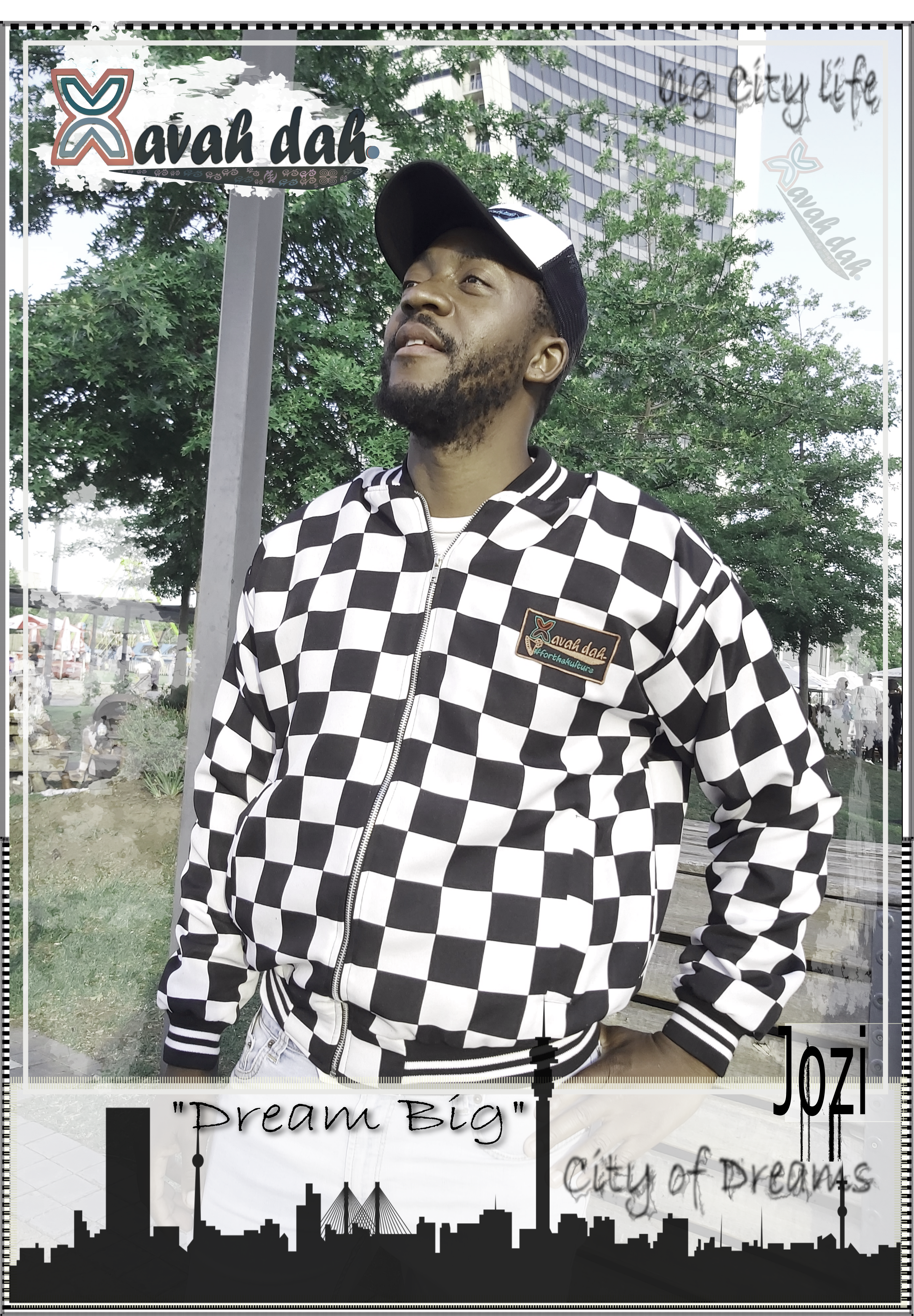 Lifestyle Bomber Jacket - "Baby Chess" - Large