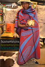 Load image into Gallery viewer, Basotho Blanket - Seanamarena - Pink - Corn/Maize
