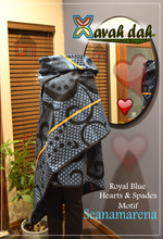 Load image into Gallery viewer, Basotho Blanket - Seanamarena - Royal Blue Hearts
