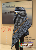 Load image into Gallery viewer, Basotho Blanket - Seanamarena - Royal Blue Hearts
