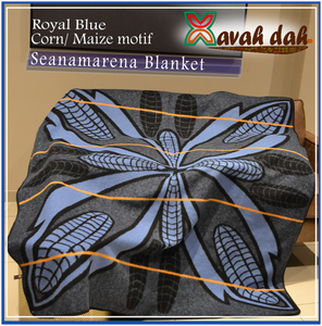 Basotho Blanket - Seanamarena - Royal Blue Corn/Maize