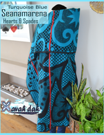 Load image into Gallery viewer, Basotho Blanket - Seanamarena (Turquoise Blue - Hearts)
