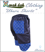 Load image into Gallery viewer, Shorts - Unisex Blue Shweshwe (Medium)
